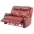 thumbnail image 1 of Glory Furniture Ward Faux Leather Double Reclining Loveseat in Red, 1 of 6