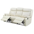 thumbnail image 1 of Glory Furniture Ward Faux Leather Double Reclining Sofa in Pearl, 1 of 6