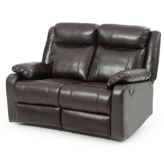 Glory Furniture Ward Reclining Loveseat in Dark Brown Color