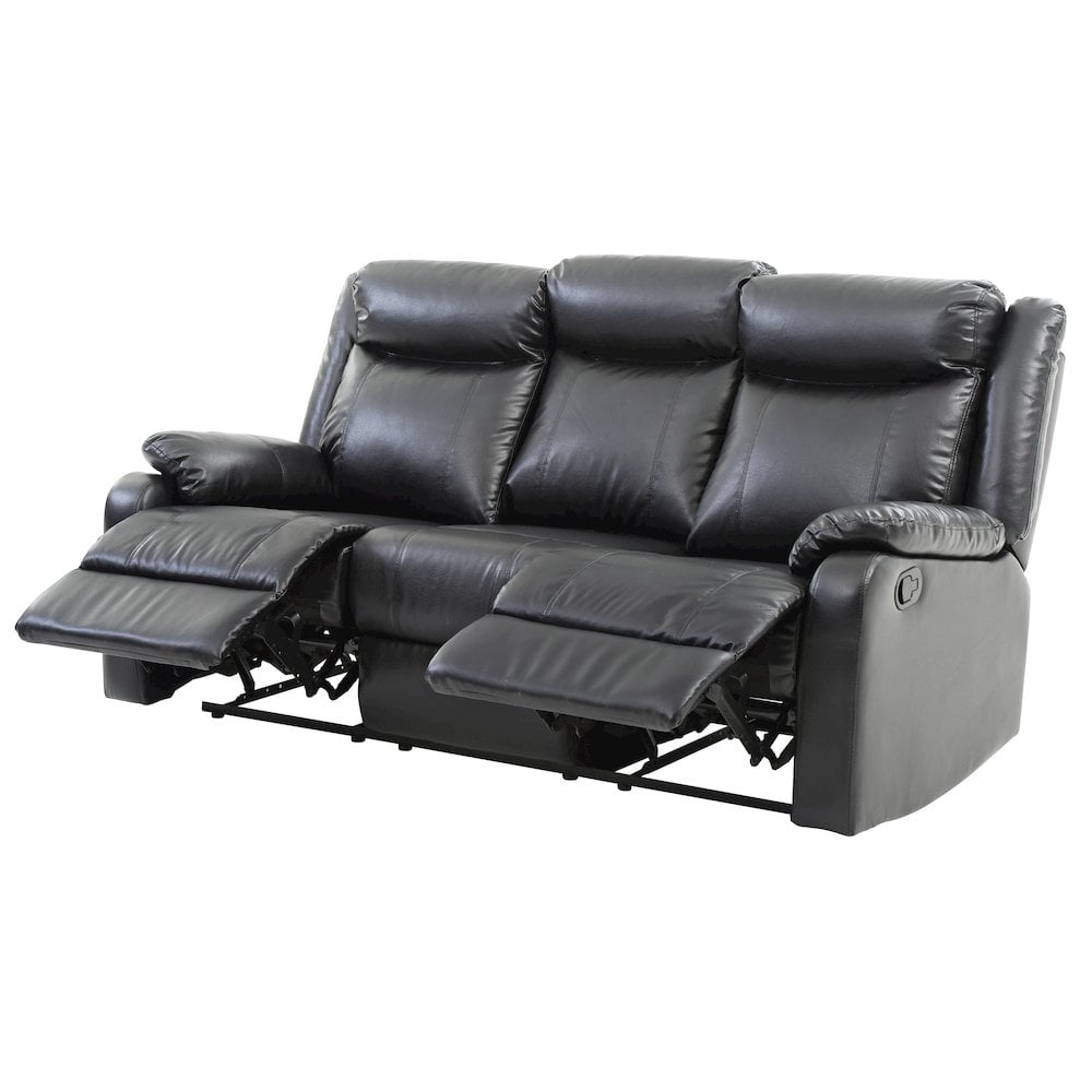 Glory Furniture Ward Reclining Sofa in Black Color