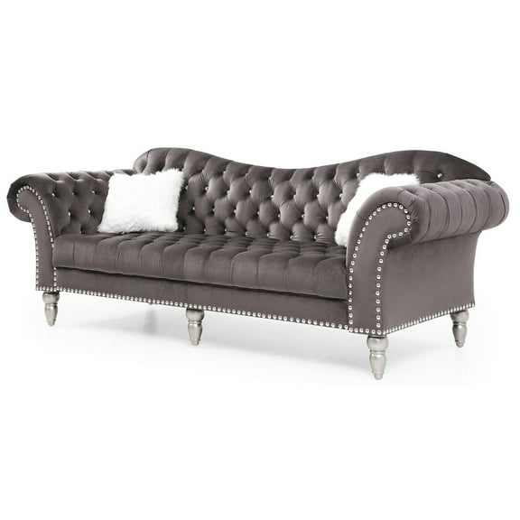 Glory Furniture Wilshire Sofa in Gray Color