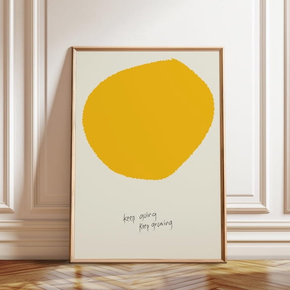 Keep Going Keep Growing Abstract Poster – Minimalist Motivational Wall Art – Modern Positive Quote Print Wall Art, Modern Wall Decor, 8x12 UNFRAMED