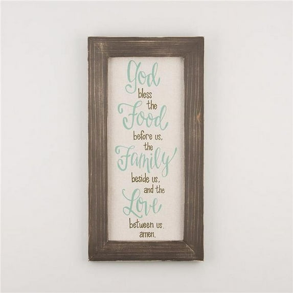 Glory Haus 15587X 7.5 x 17.25 in. Framed Board-Bless the Food Before Us