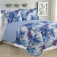 thumbnail image 1 of Glory Home Blue Floral Quilt Set, Queen - Reversible, 1 of 1