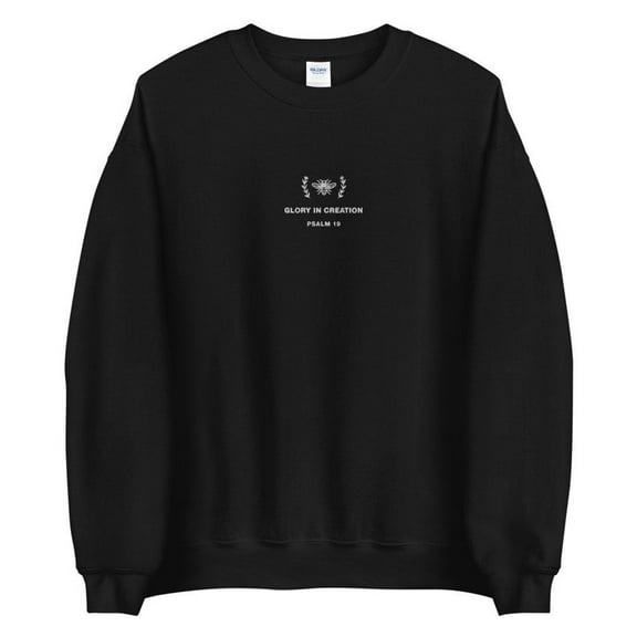 Glory In Creation Psalm Christian Embroidered Crewneck