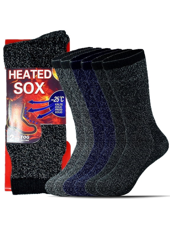 12-Pack Men's Winter Thermal Heated SOX Ultra Warm Boots Socks Size 10-13