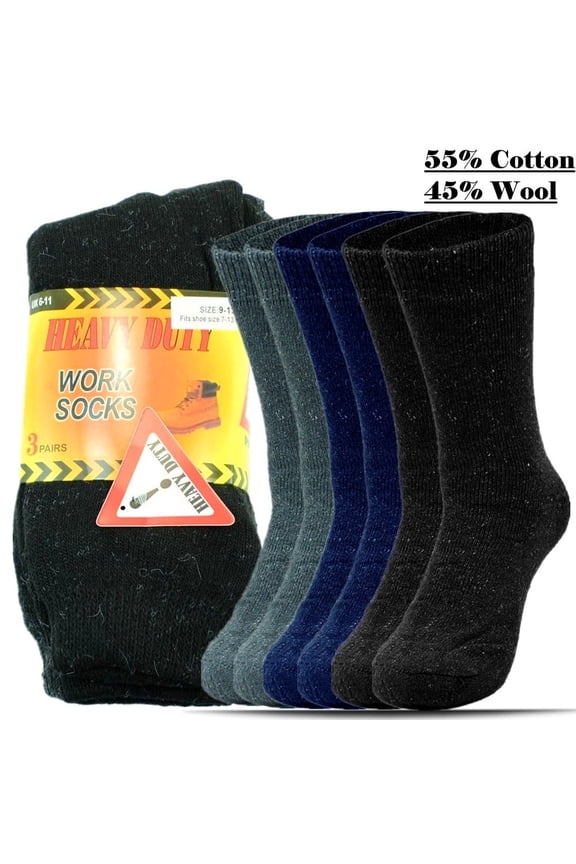 Glory Max 6-Pack Men's Winter Thermal Heated Wool Cotton Warm Boots Socks Size 10-13