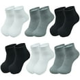 thumbnail image 1 of Glory Max Kids Baby Boys Girls Toddler Solid Ankle Socks Cotton Size 2-4 Years Plain 12 Pairs, 1 of 4