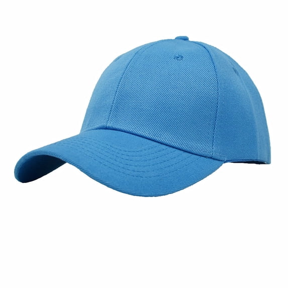 Glory Max Plain Solid Baseball Cap Sun Visor Adjustable Ball Hat Baby Blue