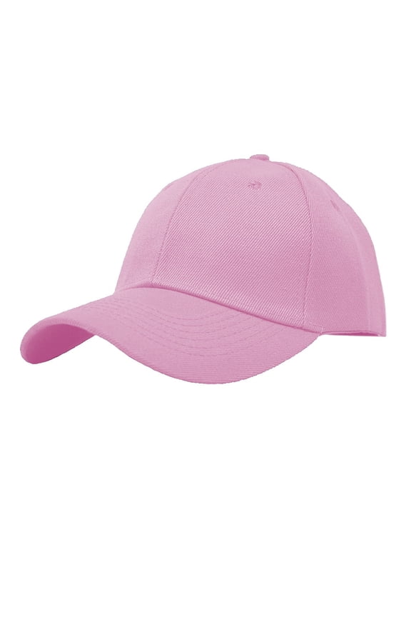Plain Solid Baseball Cap Sun Visor Adjustable Ball Hat Baby Pink