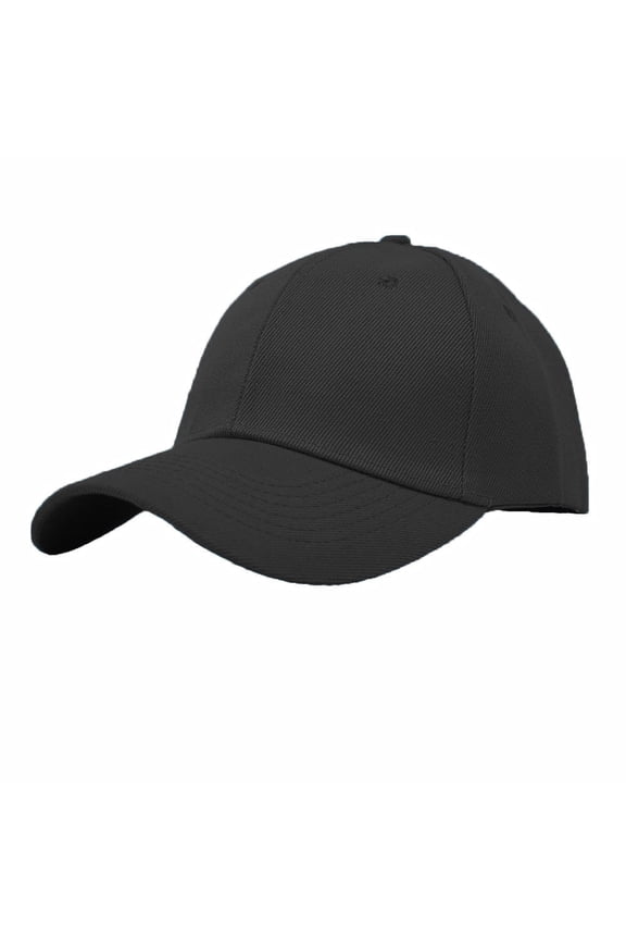 Plain Solid Baseball Cap Sun Visor Adjustable Ball Hat Black