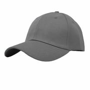 Plain Solid Baseball Cap Sun Visor Adjustable Ball Hat Dark Gray