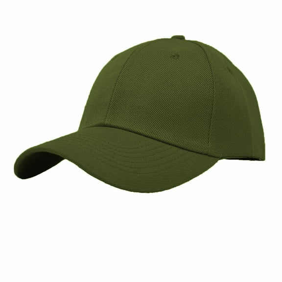 Glory Max Plain Solid Baseball Cap Sun Visor Adjustable Ball Hat Olive