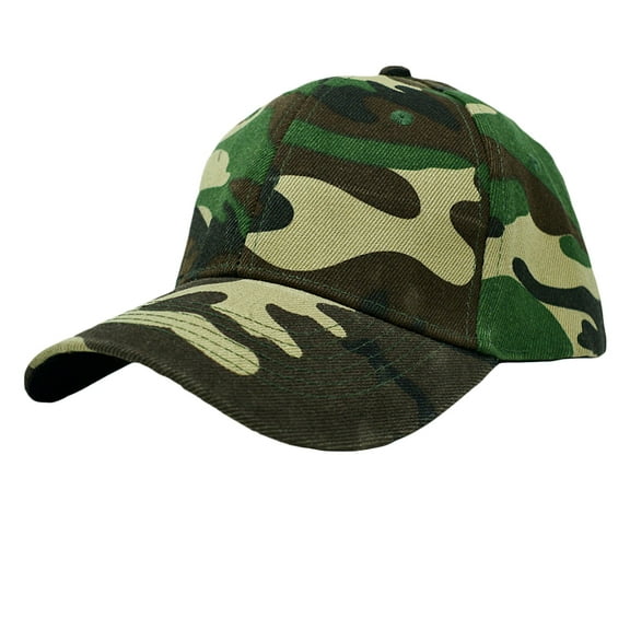 Glory Max Plain Solid Baseball Cap Sun Visor Adjustable Ball Hat Woodland Camo