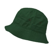 Glory Max Summer Beach Bucket Hat 100% Cotton Sun Visor Fishing Packable Cap Deep Green