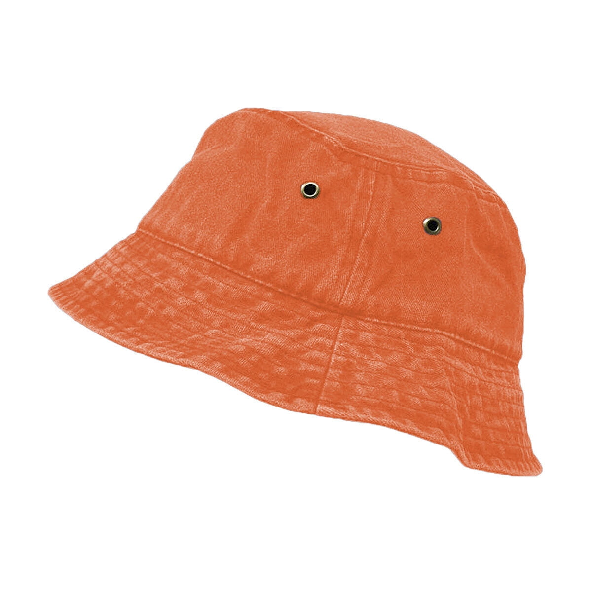 Glory Max Summer Beach Bucket Hat 100% Cotton Vintage Washed Fishing Cap  Orange 