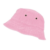 Glory Max Summer Beach Bucket Hat 100% Cotton Vintage Washed Fishing Cap Pink