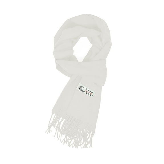 Glory Max Unisex Soft Solid Winter Scarf, White