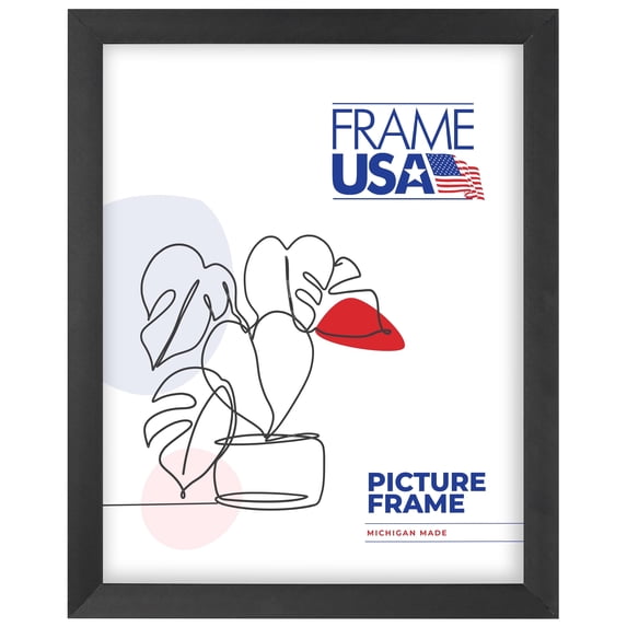 24x32 Picture Frame, Black Glory Metal Style OE–40156, 0.625 Inch Metal with Plexiglass