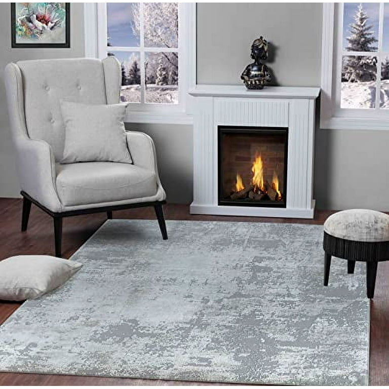 Glory Rugs Modern Abstract Area Rug 5x7 Gray Faded Soft for Living 