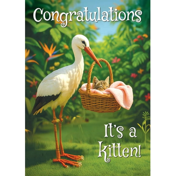 Glory To Dog Congratulations It's a Kitten! New Cat Card