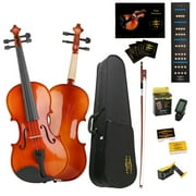 Glory Violin 1/4 Violin Set for Beginners with Hard Case,Rosin,Shoulder Rest,Bow and Extra Strings