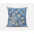 thumbnail image 1 of Glory of Flowers Peacock Indoor/Outdoor Pillow with Removable Cover in Light Blue Pale Orange16x16, 1 of 6