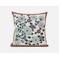 thumbnail image 1 of Glory of Flowers Peacock Indoor/Outdoor Pillow with Removable Cover in Light Green Blue Red16x16, 1 of 1