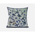 thumbnail image 1 of Glory of Flowers Peacock Indoor/Outdoor Pillow with Removable Cover in Light Green Brown18x18, 1 of 7