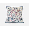 thumbnail image 1 of Glory of Flowers Peacock Indoor/Outdoor Pillow with Removable Cover in Off-White Red Green26x26, 1 of 6