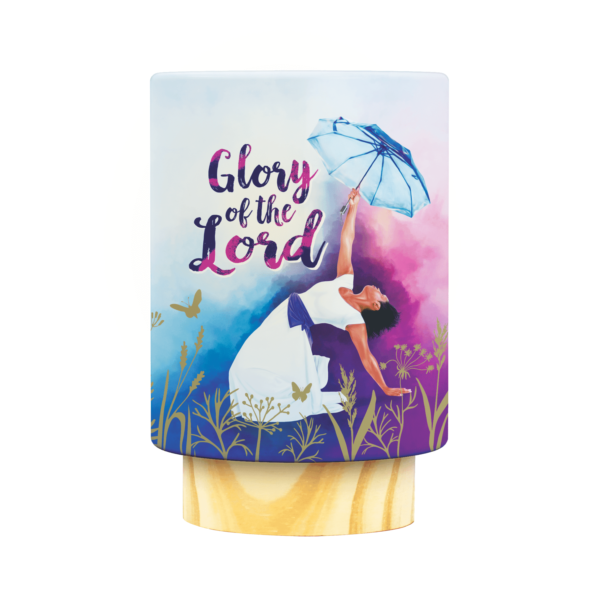 African American Expressions LED Flameless Candle – Christian Inspirational Battery Operated Candle with Uplifting Art – Spiritual & Religious Home Décor for Black Women – Glory to The Lord