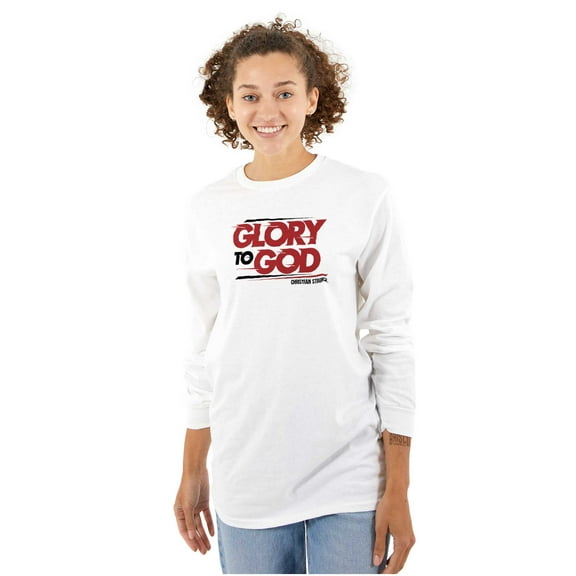 Glory to God Jesus Christ Faithful Long Sleeve TShirt Men Women Brisco Brands S