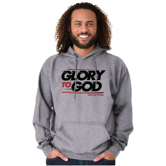 Glory to God Jesus Christ Faithful Unisex Plus Fleece Graphic Hoodie Brisco Brands 3X