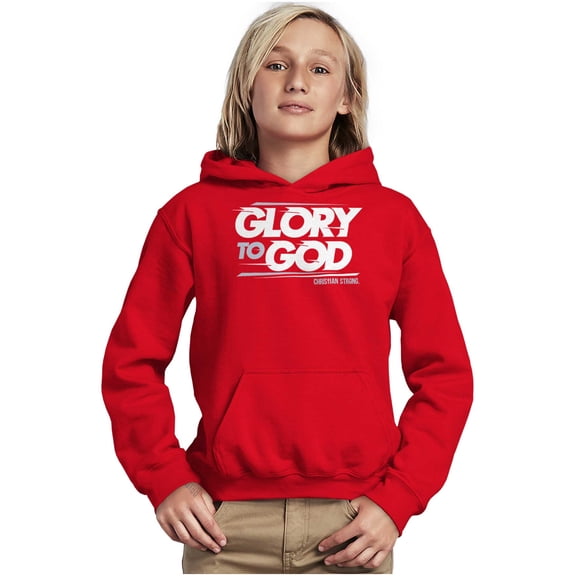 Glory to God Jesus Christ Faithful Youth Hoodie Boy Girl Teen Brisco Brands X