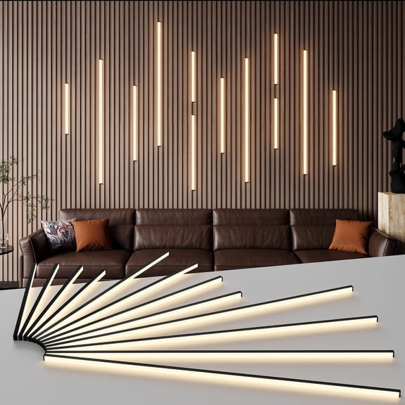 GloryAir 12-Pack LED Recessed Light for Wood Slat & Acoustic Panels, 3000K Warm White, Living Room & Bedroom