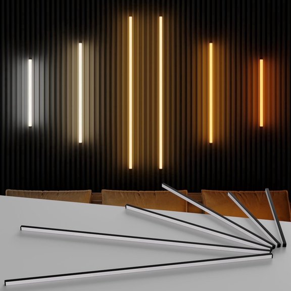 GloryAir 6 Pack Recessed Lights, 5CCT Black LED Wall Panel Lights 2700K-5000K with Adhesive, Touch Control & Dimming for Wood Slat, Living Room