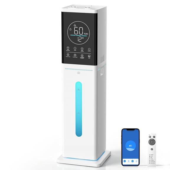 GloryAir Smart Humidifier for Large Room 12L/3.2Gal Top Fill Easy to Clean