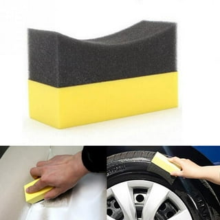 Car Tires with Lids Tire Contour Dressing Applicator Pads Polishing Oiling  Sponge Brush Interior Trim Corners Waxing Sponge