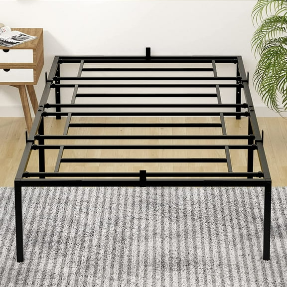 GlorySunshine Bed Frame with Storage 13 Inch Metal Platfotm Bed Frame with Steel Slat Support No Box Spring Needed Heavy Duty Full Size Bed Frame Mattress Foundation Easy to Assemble (Full)