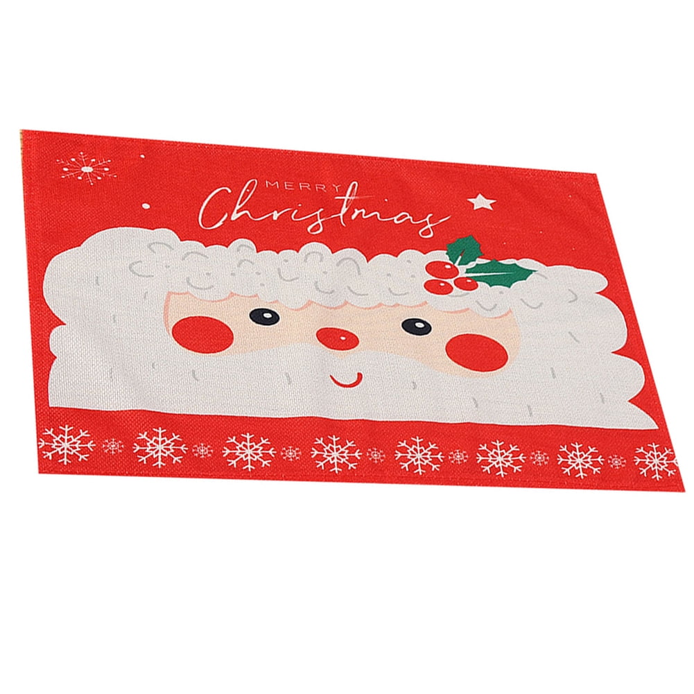 GlorySunshine Christmas Placemats Set of 6 , Christmas Table Place Mats Set Decorations for