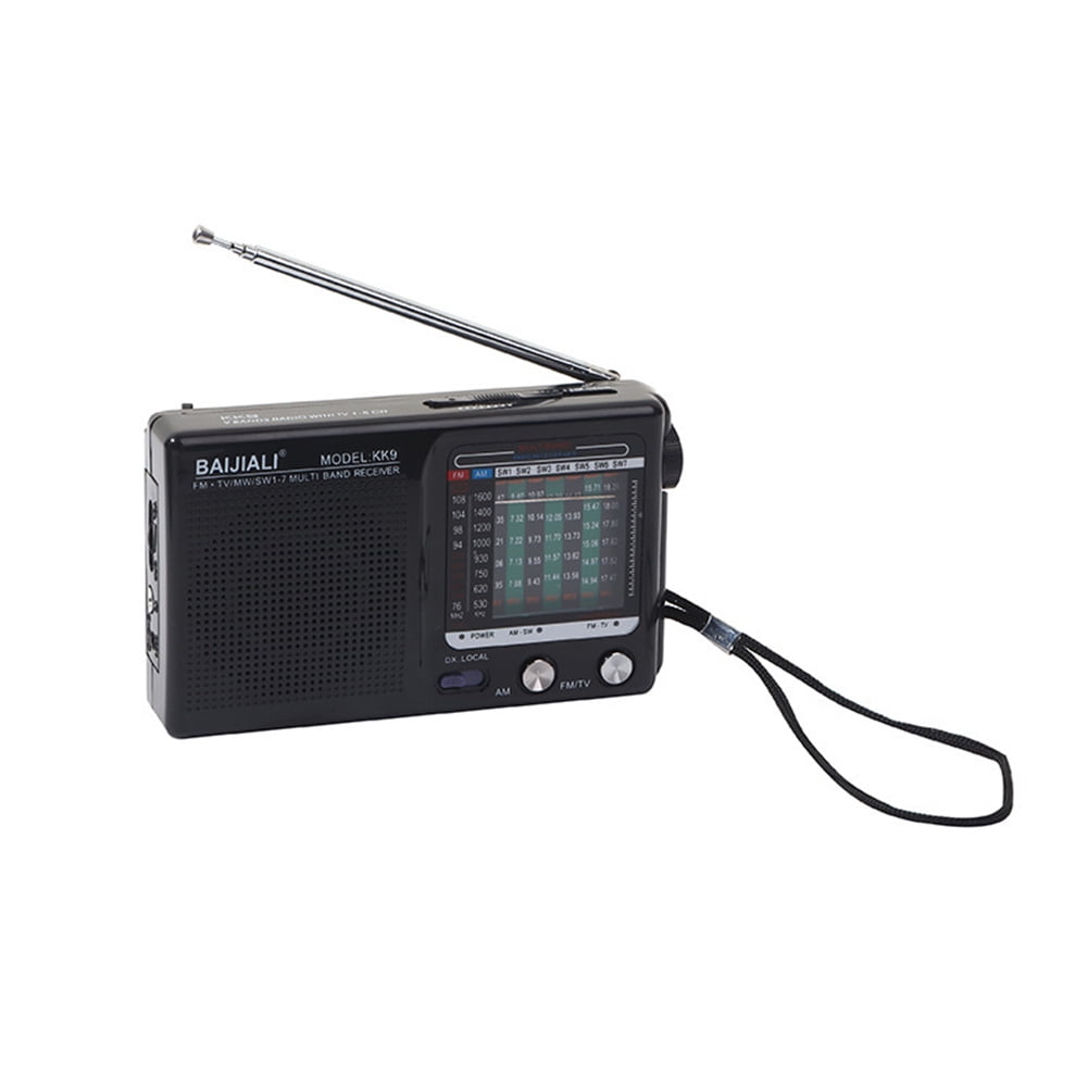 GlorySunshine KK9 Weather Radio SW AM FM Portable Radio Battery ...