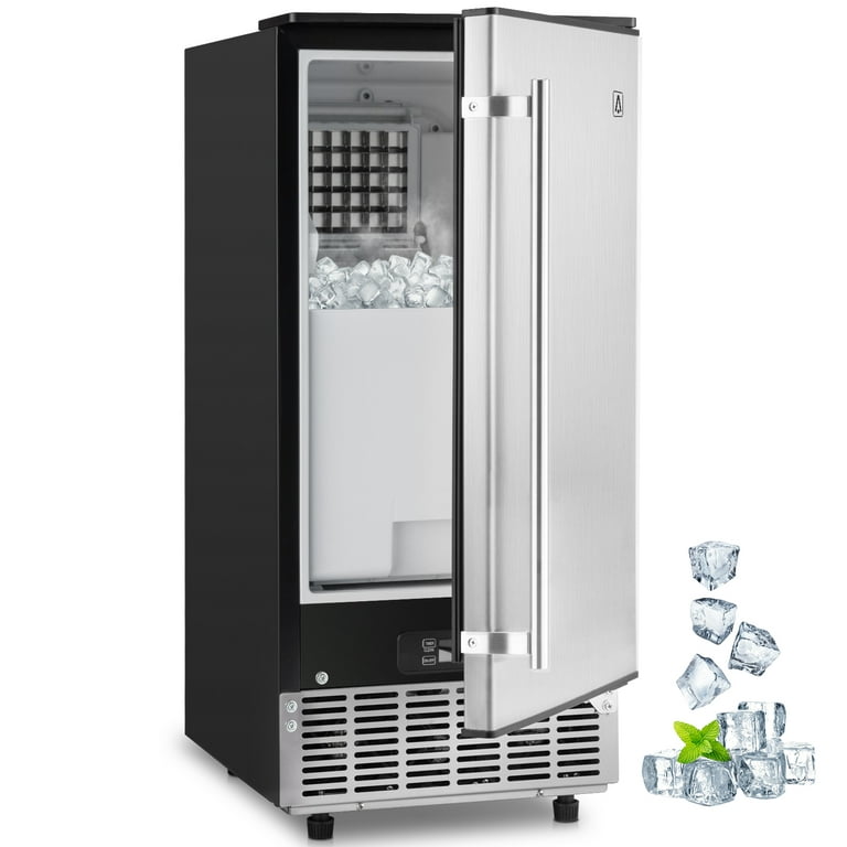 GlorySunshine Undercounter Ice Maker Machine, Built-in Commercial Ice  Machine 85lbs with Drainage Pump Stainless Steel Freestanding Ice Maker
