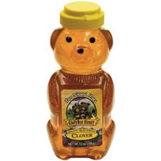 (6 Pack)Glorybee Squeezable Organic Honey Bear, Clover (6X12oz)