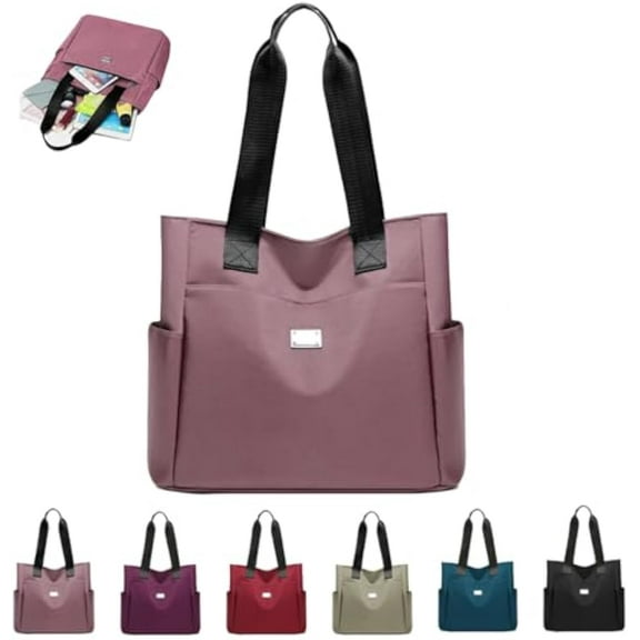 Gloryboom Shoulder Bag, Gloryboom Bag, Large Capacity Water Repellent Multi Pocket Nylon Shoulder, Simple with Zipper