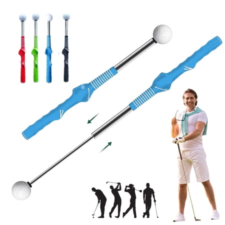 Gloryboom Telescopic Club, Golf Swing Trainer with Click Feedback, Grip Aid for Tempo, Power & Chipping Practice, For Left & Right-Handed Golfers