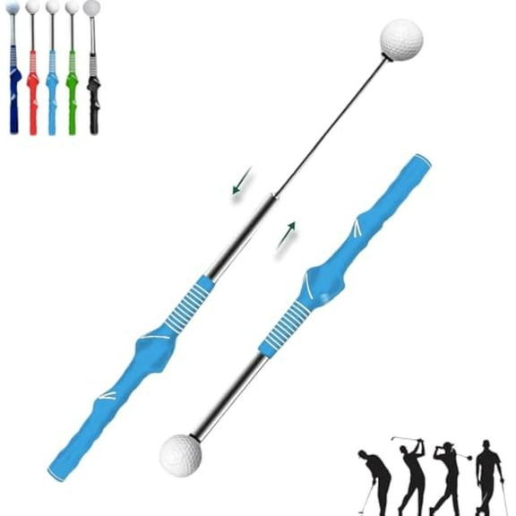 Gloryboom Telescopic Club, Retractable Golf Swing Training Aid, Portable Right & Left-Handed Golf Grip Trainer with Click Feedback for Home/Range Practice