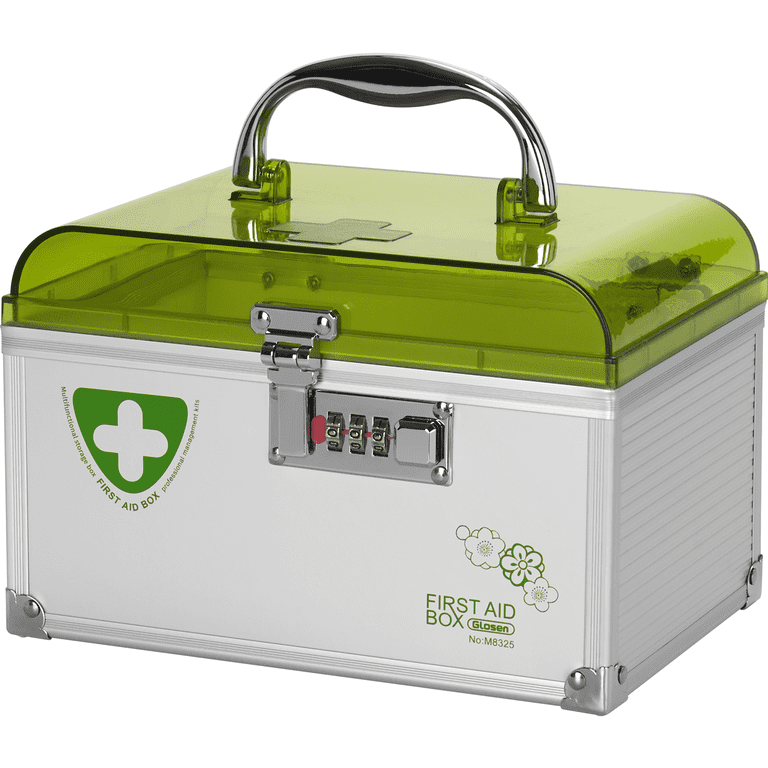 Glosen Portable Medical Lockbox: Medicine Storage with Key Lock