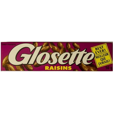 Glosette Raisins Chocolate, 50g - 18 Count per Box - 1 Box