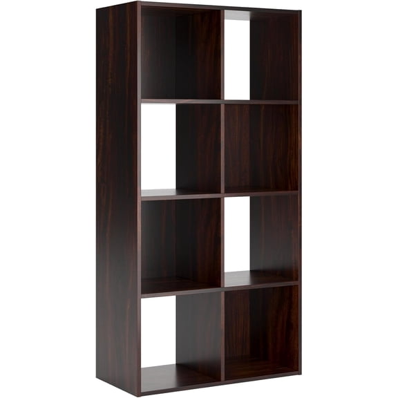 Glosmount 8 Cube Storage Organizer or Bookcase, Cherry & Light Brown