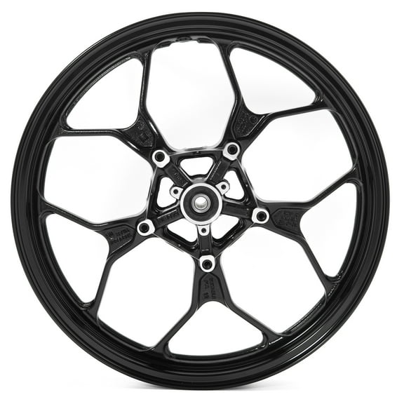 Gloss Black 17x2.75" Front Wheel Tubeless for Yamaha YZF R3 15-22/ R25 2018-2020/ MT-03 20-22/ MT-25 2018-2021